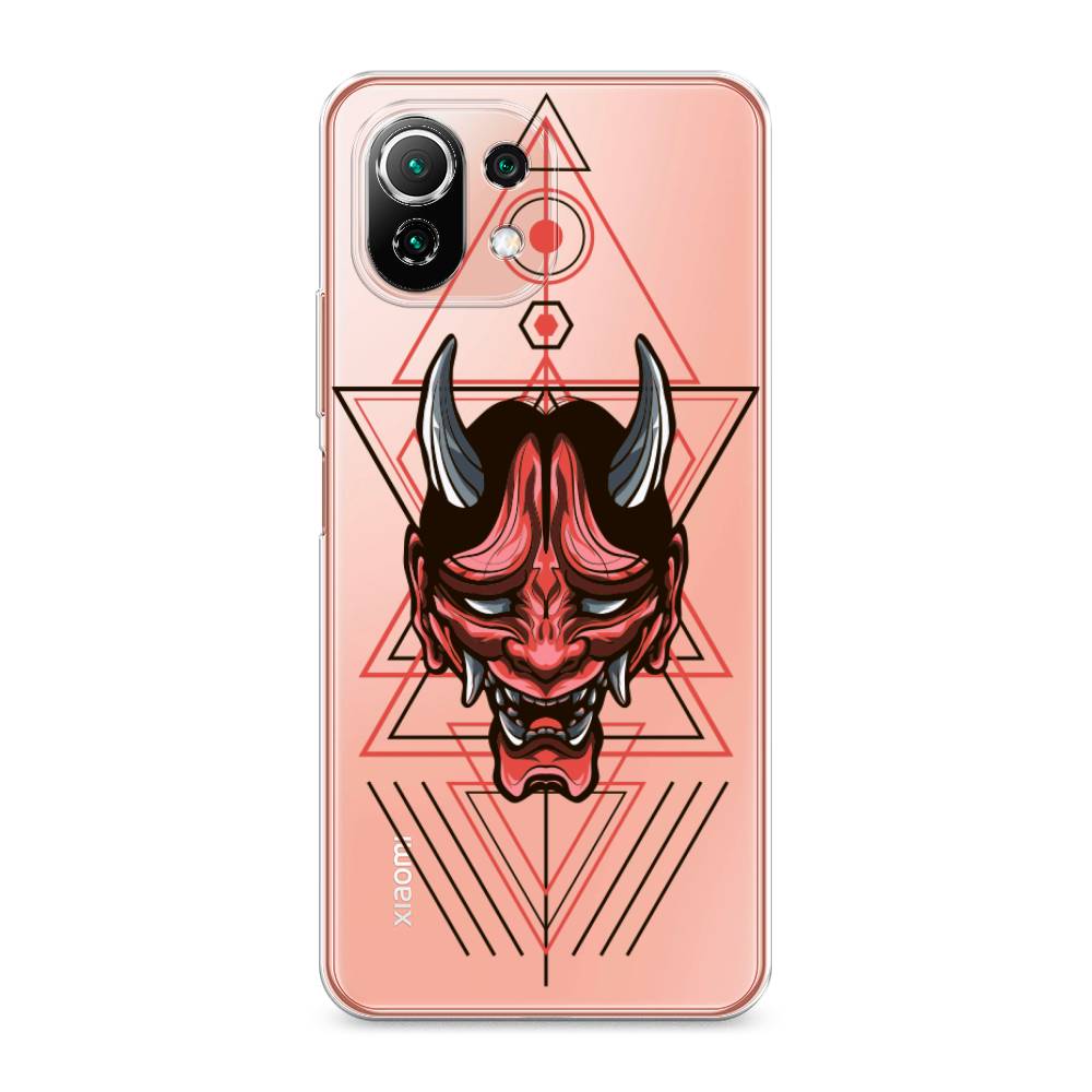 

Чехол на Xiaomi Mi 11 Lite "Hanya Oni mask", Серый;красный;черный, 311750-4