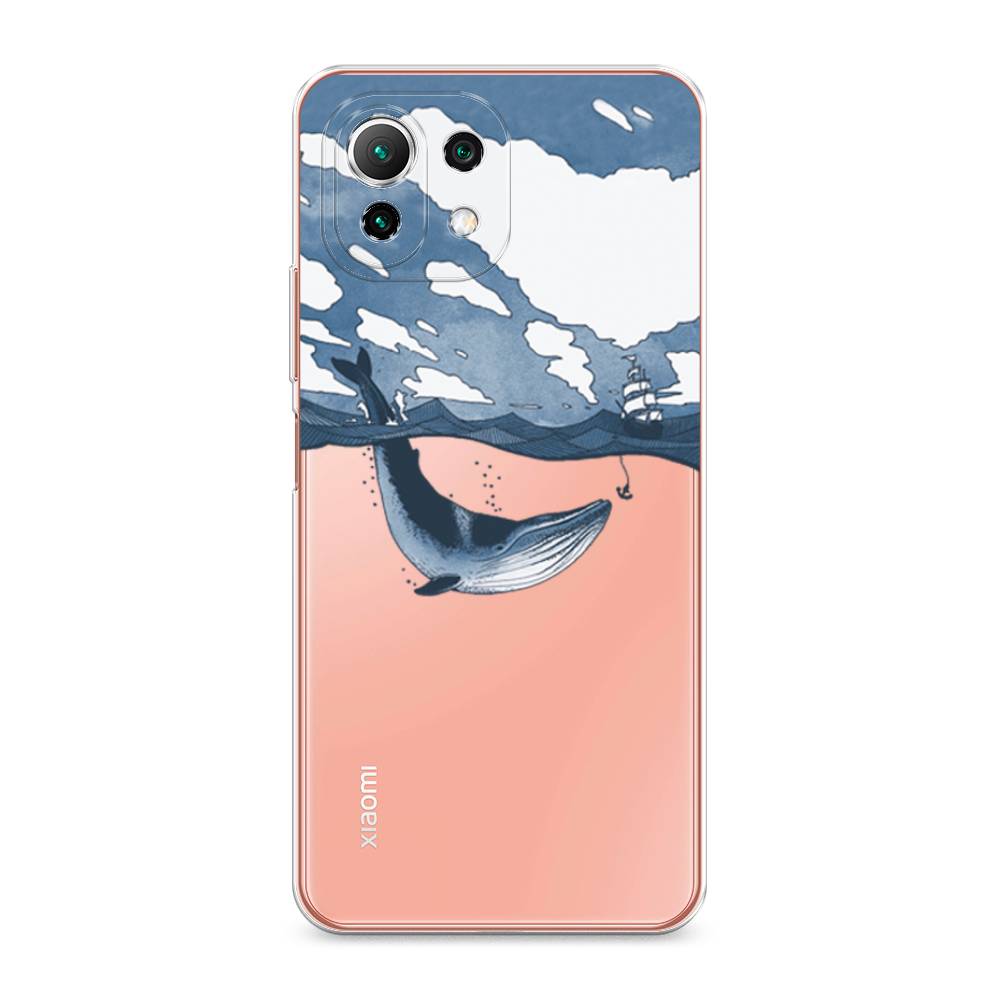 

Чехол на Xiaomi Mi 11 Lite "Большой кит", Синий, 311750-1