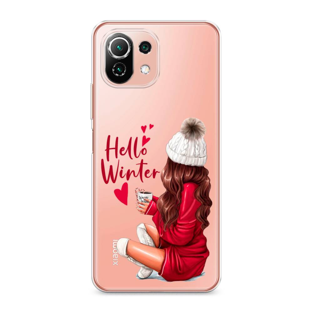 

Чехол на Xiaomi Mi 11 Lite "Hello winter", Красный;белый;коричневый, 311750-5