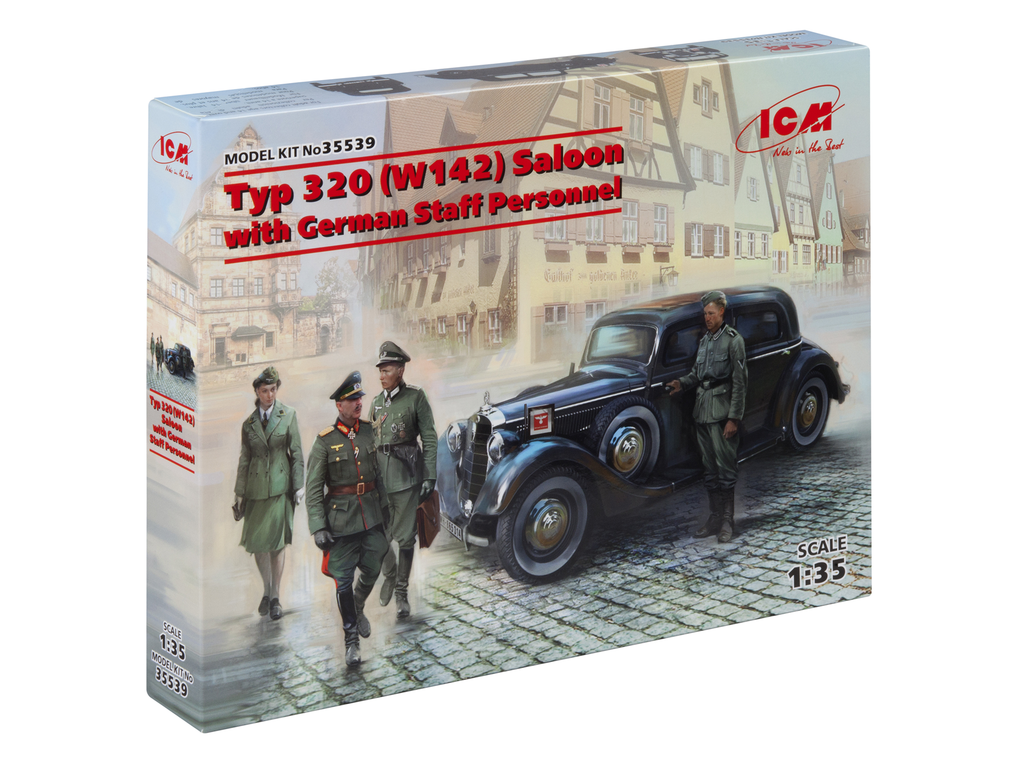 

Сборная модель ICM 1/35 Миниатюра Тип 320 W142 седан с германским штабным персоналом 35539