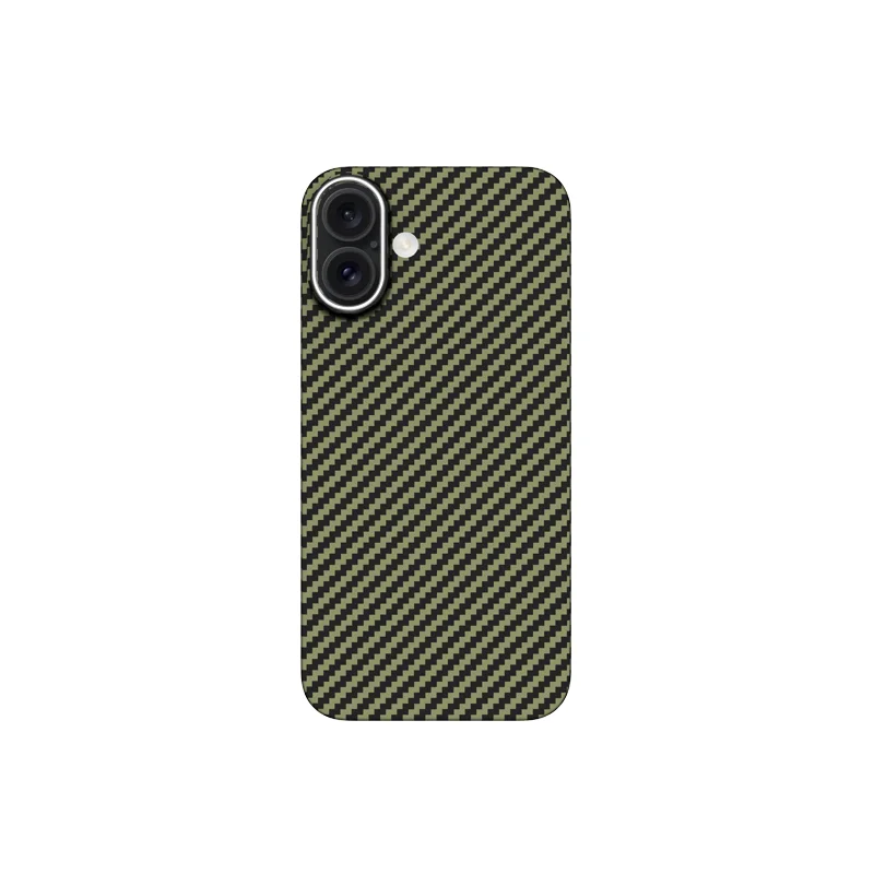 

Чехол KZDOO Keivlar для iPhone 16, арамид (кевлар) ударопрочный, ультратонкий - Зеленый, iPhone 16