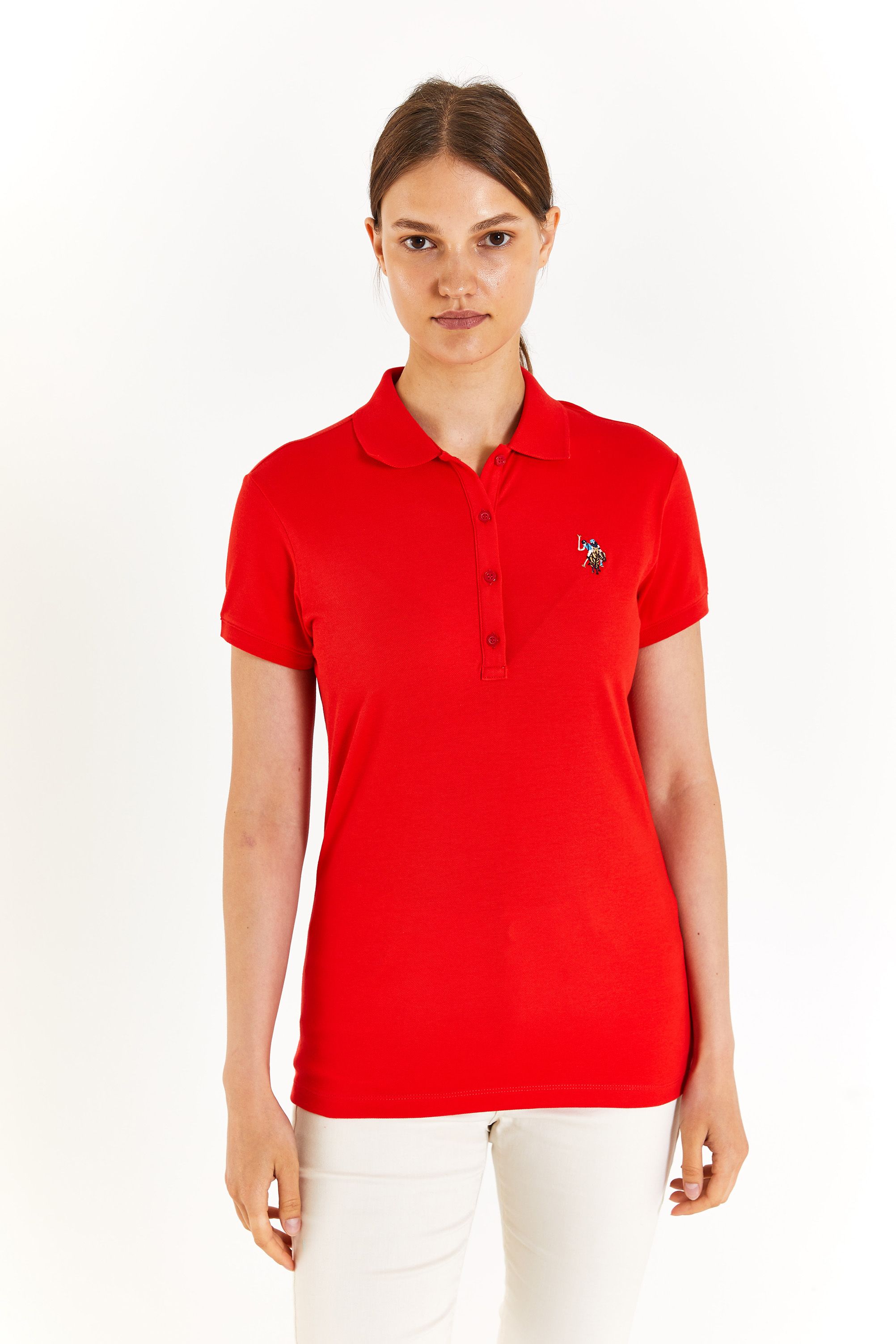 

Футболка женская U.S. POLO Assn. G082SZ0110TP0124-CLR красная M, Красный, G082SZ0110TP0124-CLR