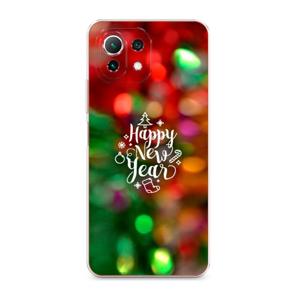 

Чехол на Xiaomi Mi 11 Lite "Новый Год на елке", Зеленый;красный;желтый, 311750-5