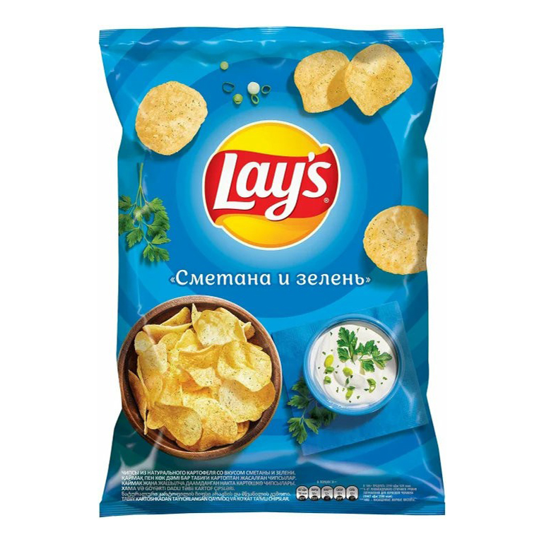 

Чипсы картофельные Lay's сметана и зелень 95 г