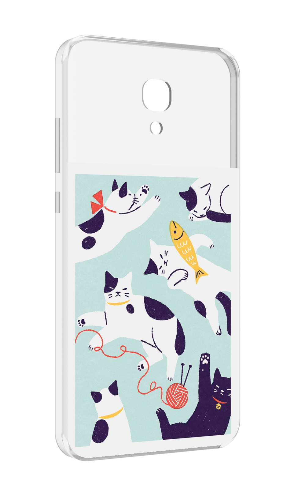 

Чехол MyPads коты-с-клубками для Meizu M6 (M711Q), Прозрачный, Tocco