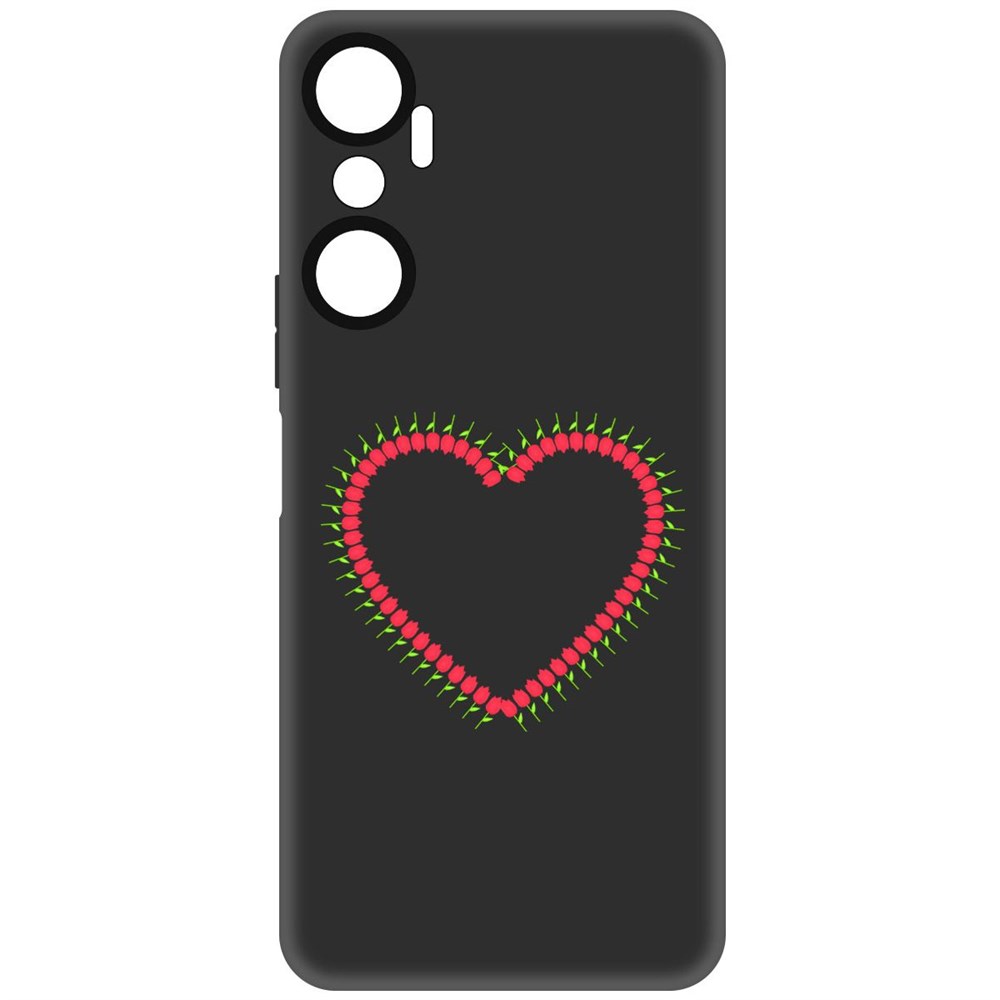 

Чехол-накладка Софт Сердце из тюльпанов для Infinix Hot 20
