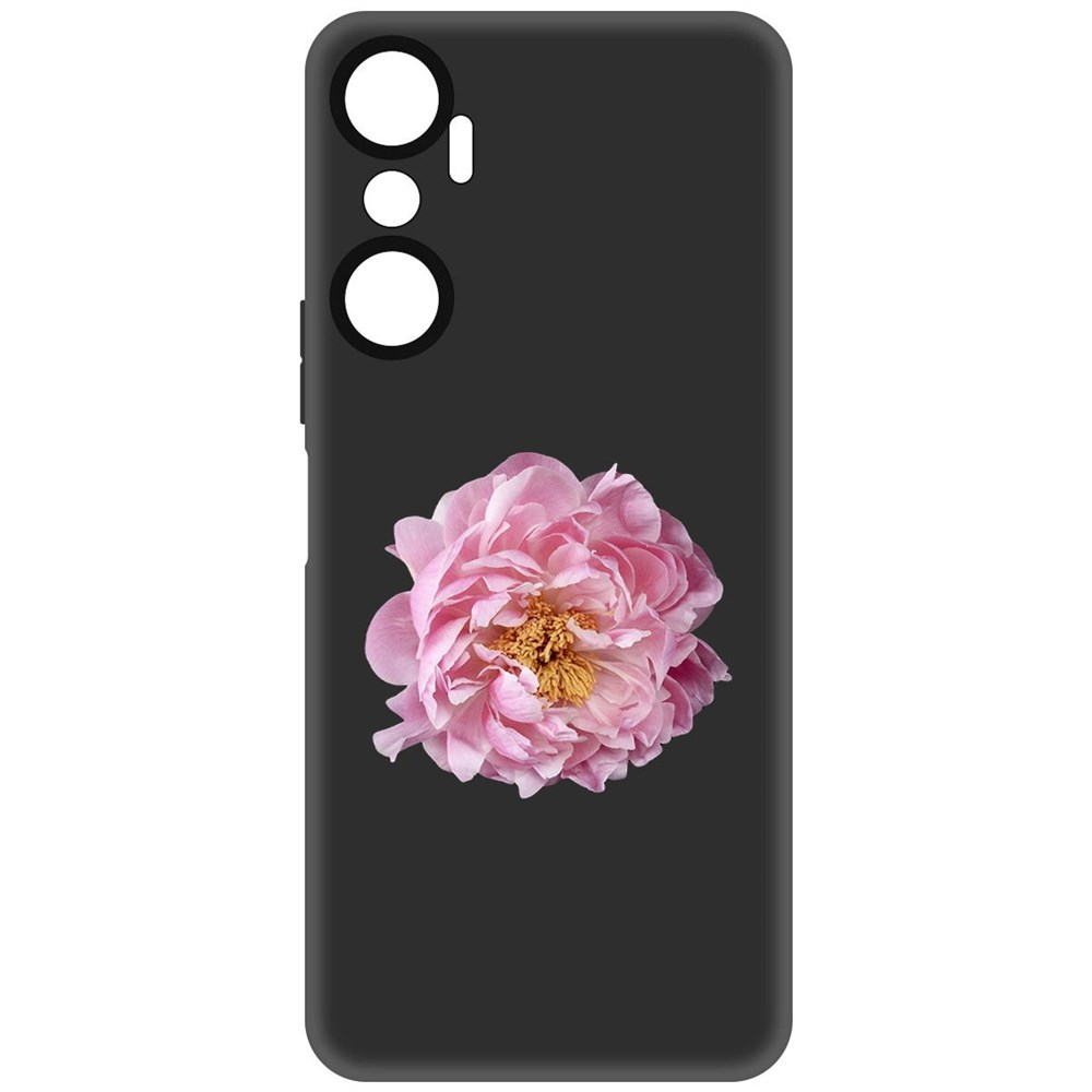

Чехол-накладка Софт Розовый пион для Infinix Hot 20, Черный