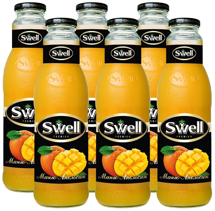 Нектар Swell манго-апельсин 6 шт по 0,75 л