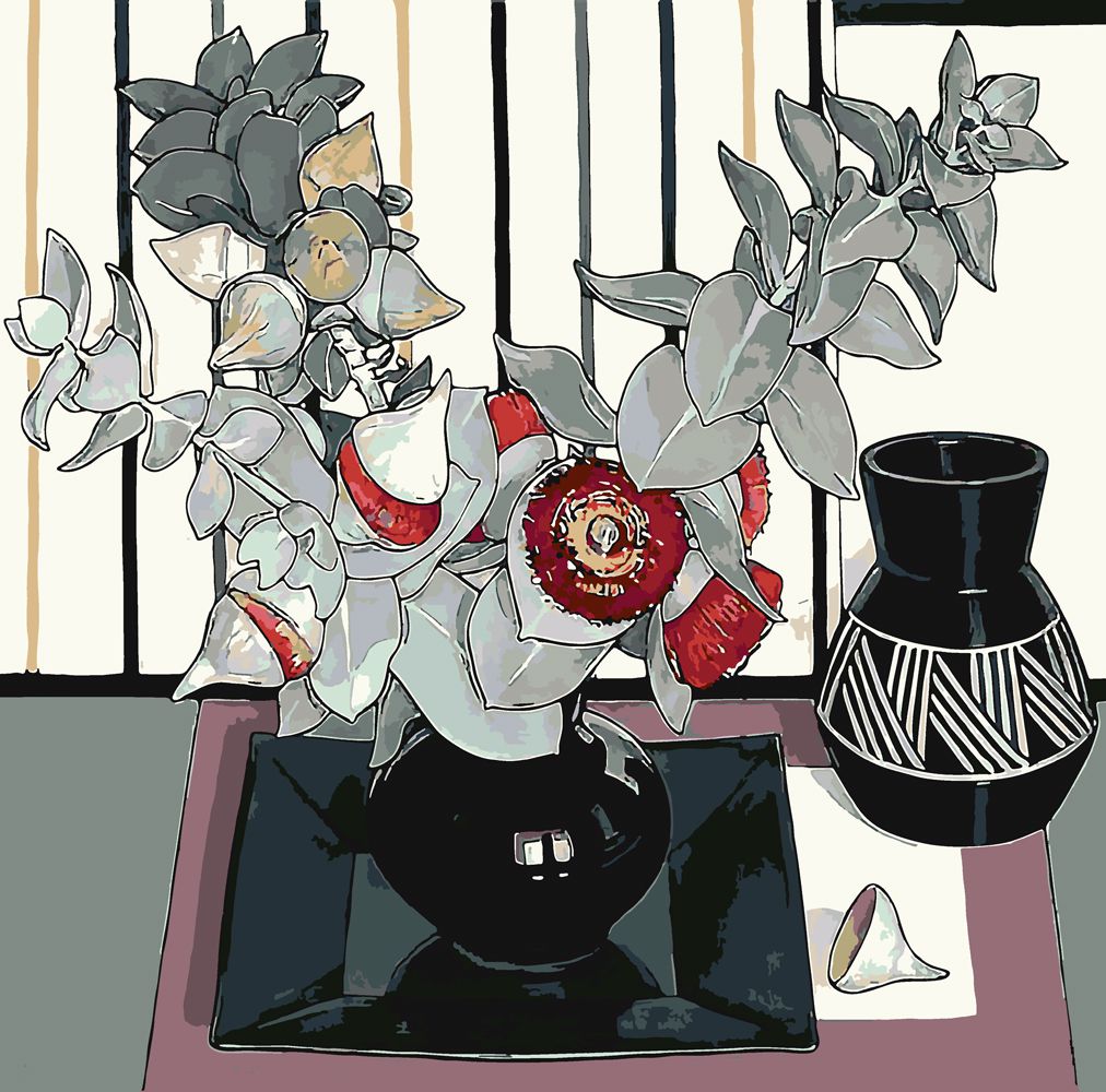 

Картина по номерам Красиво Красим Графический натюрморт с цветами, 120 х 120 см, Графический натюрморт с цветами