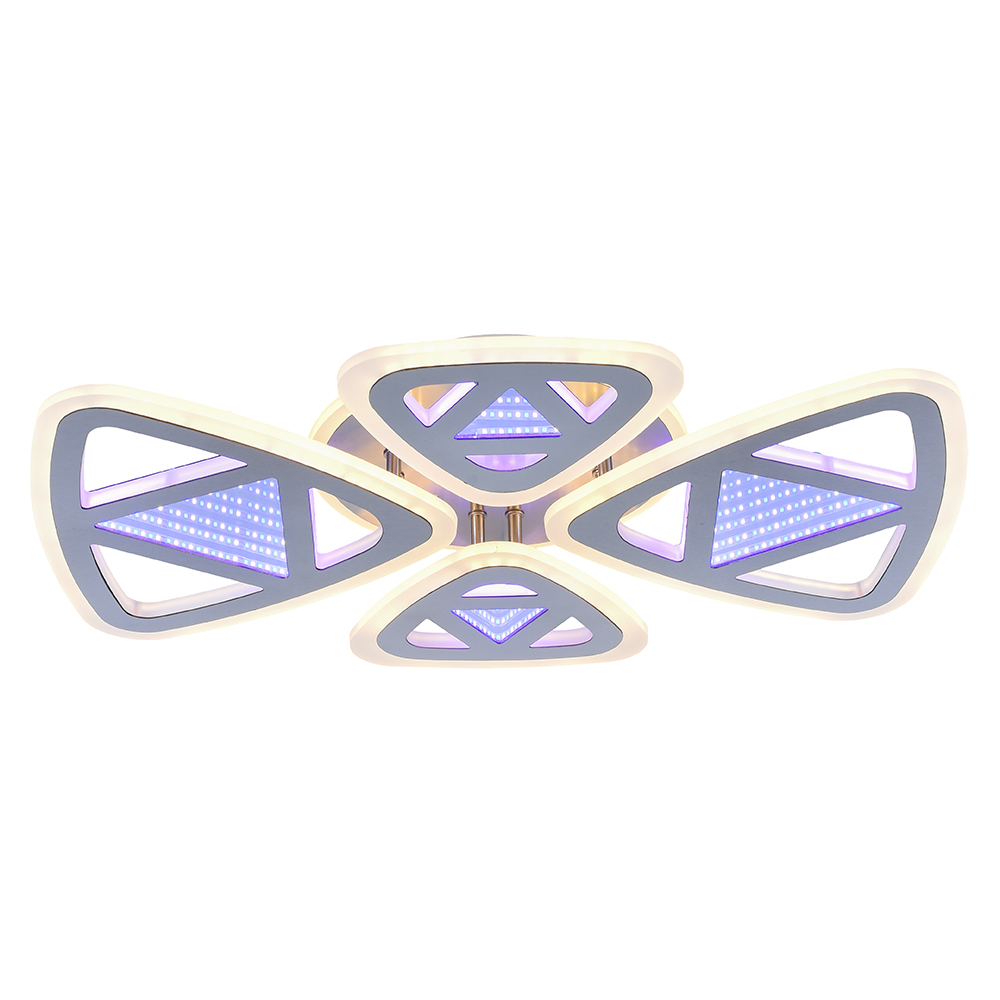 

Светодиодная люстра Profit Light 8016/2+2 NKL 112W+48W BL+YL