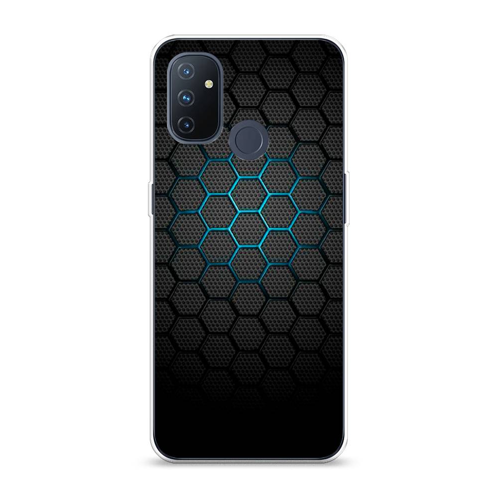 фото Чехол awog "бирюзовые соты" для oneplus nord n100