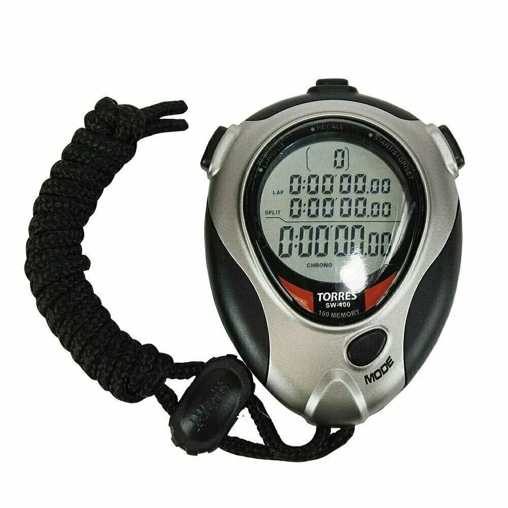 Секундомер профессиональный TORRES Professional Stopwatch ,арт.SW-100,100 яч.пам.,таймер,м