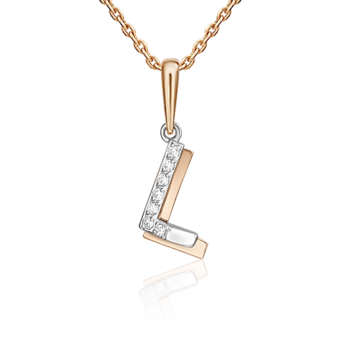 

Кулон из комбинированного золота PLATINA jewelry 03-3419-L-401-1111, фианит, 03-3419-L-401-1111