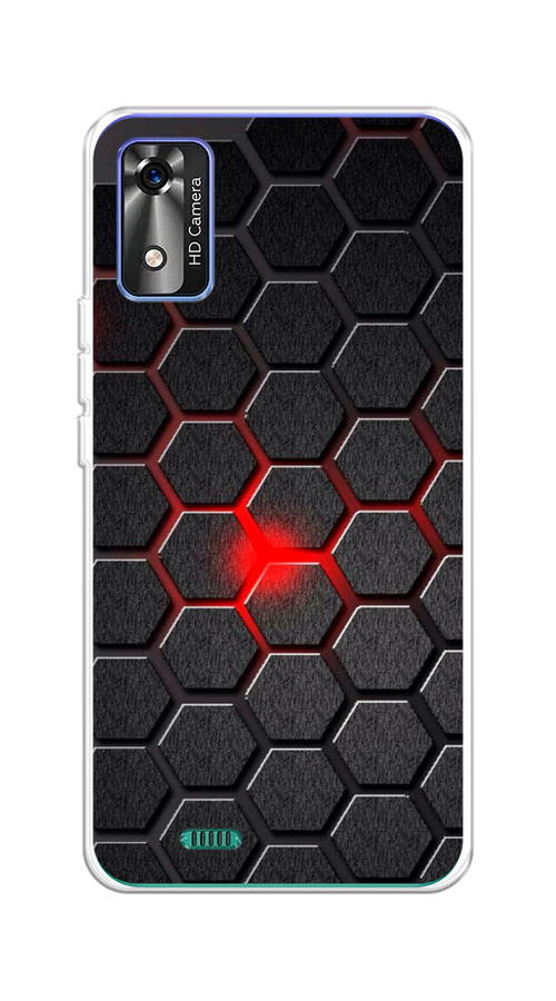 

Чехол на BQ 5565L "Соты красные", Красный;черный;серый, 202050-3