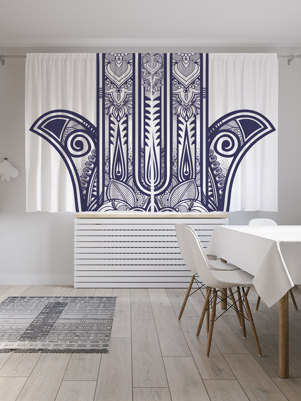 

Шторы с фотопечатью JoyArty "Рука Мириам" из сатена, 290х180 см