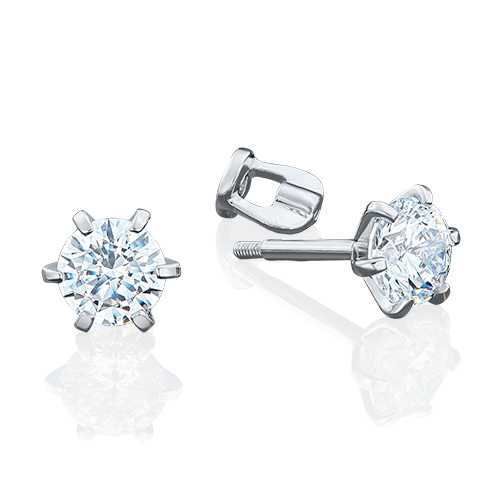 

Серьги из белого золота с фианитом PLATINA jewelry 02-0294-00-501-1120-38, 02-0294-00-501-1120-38