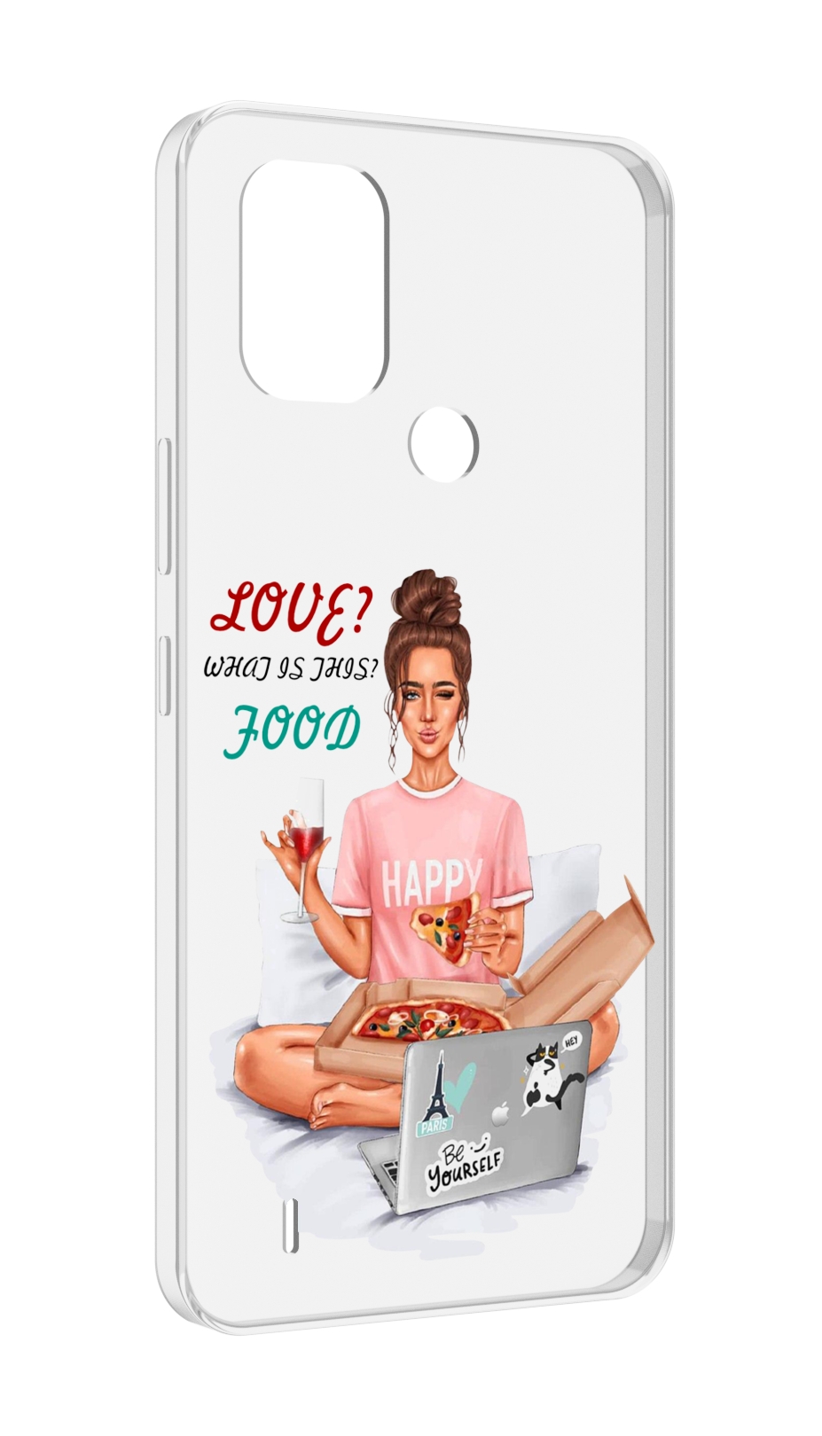 

Чехол MyPads девушка-с-ноутбуком женский для Nokia C31, Прозрачный, Tocco
