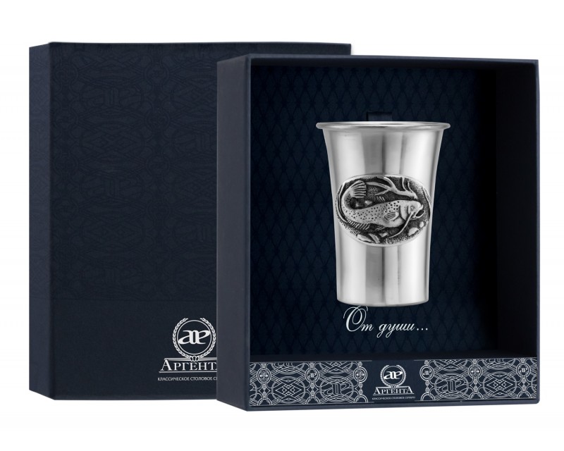 

Серебряная стопка "Сом"986СТ00806