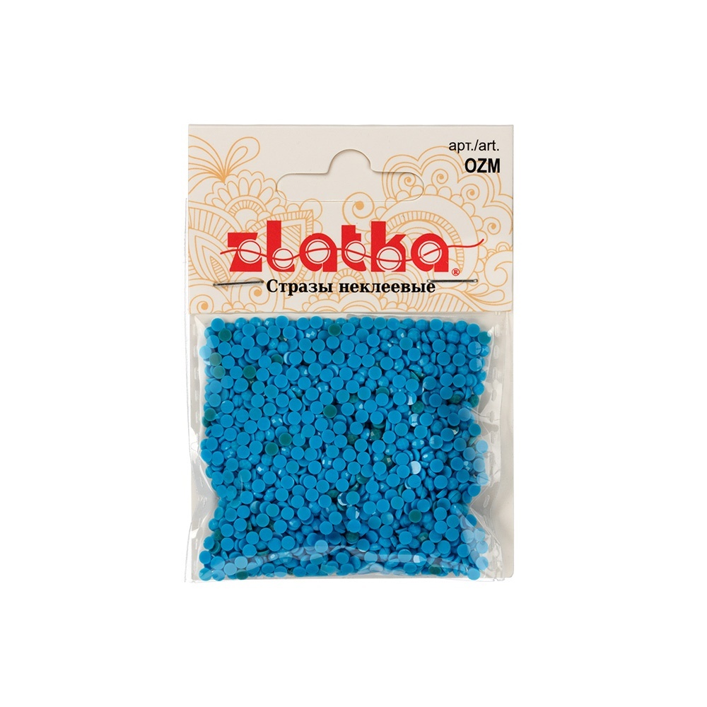 

Стразы Zlatka 2,5 акрил 10*10 г 2-й сорт №3122 яркий голубой