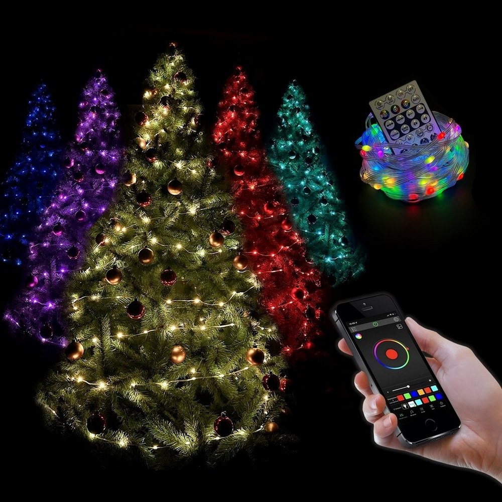 

Световая гирлянда новогодняя SHLights Нить ILDS100RGB-USB-APP 10 м разноцветный/RGB, Нить