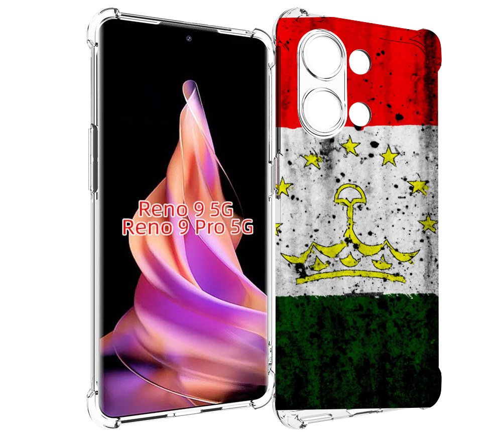 

Чехол MyPads герб флаг таджикистан для Oppo Reno 9/Reno 9 Pro, Прозрачный, Tocco