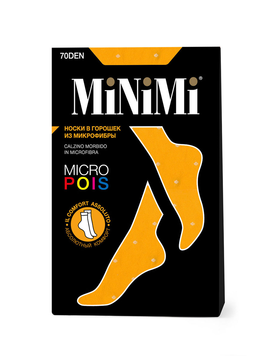 

Носки женские Minimi MICRO POIS 70 желтые, Желтый, MICRO POIS 70