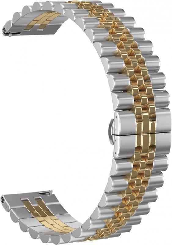 

Ремешок Fold 20 для Samsung Galaxy WatchActive/Active 2 (Серебристо-золотистый)