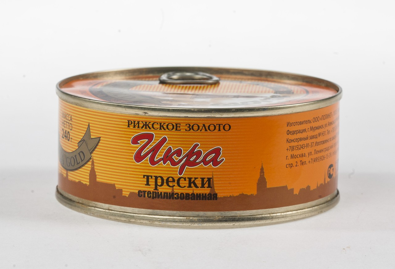 

Икра трески Рижское золото 240 г