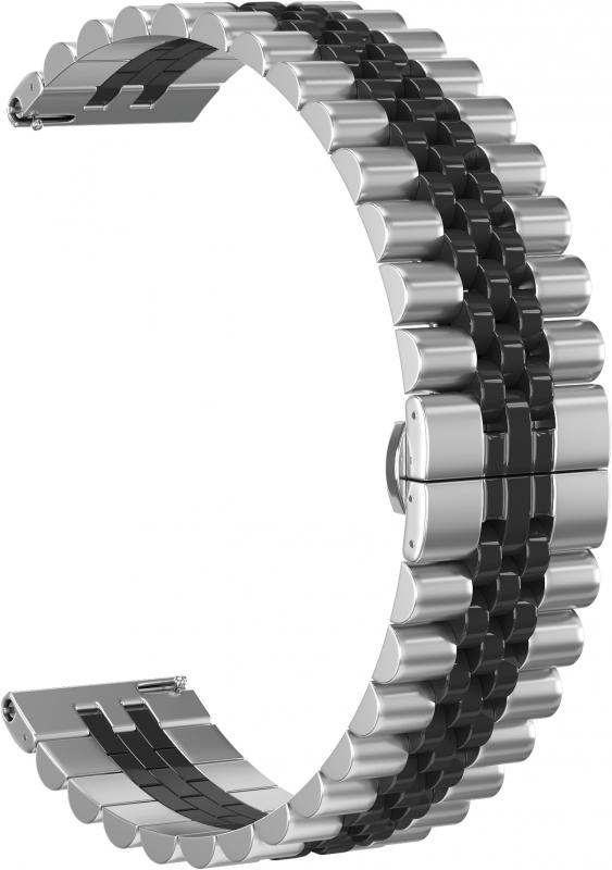 

Ремешок Fold 20 для Samsung Galaxy WatchActive/Active 2 (Серебристо-черный)