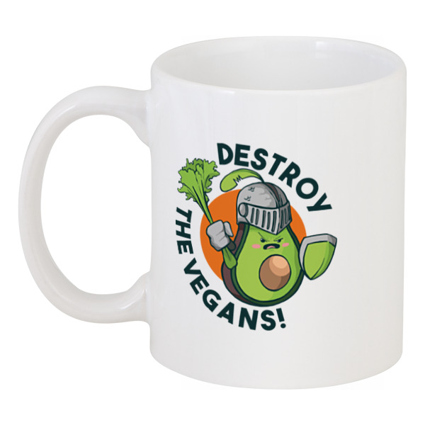 

Кружка Printio Destroy the vegans, Разноцветный