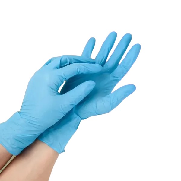 Перчатки нитриловые одноразовые,Wally Plastic, голубой, размер L, 100 штук