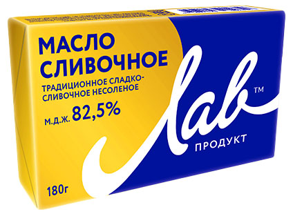 фото Сладкосливочное масло лав продукт традиционное 82,5% бзмж 180 г