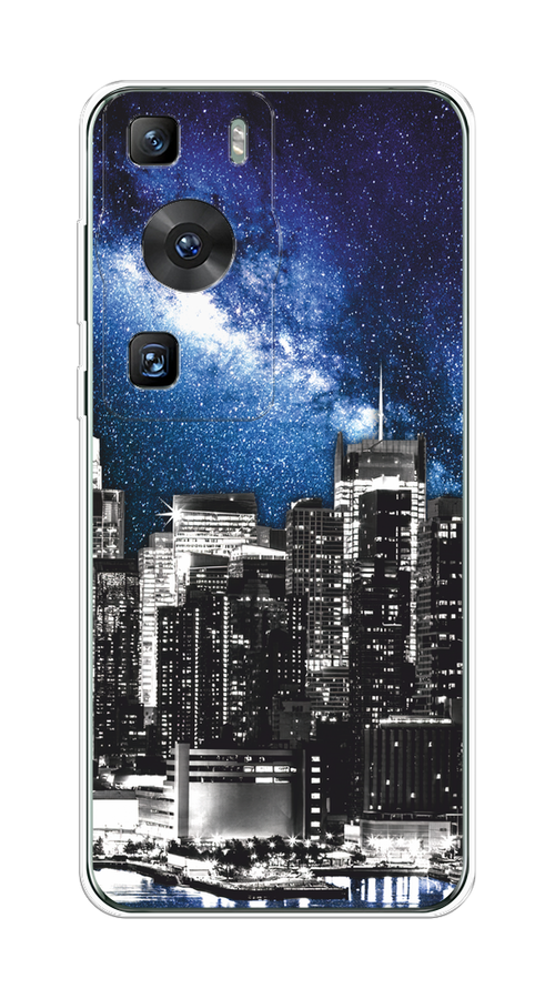 

Чехол на Huawei P60/P60 Pro "Космический Нью-Йорк", Синий;серый, 6121050-1