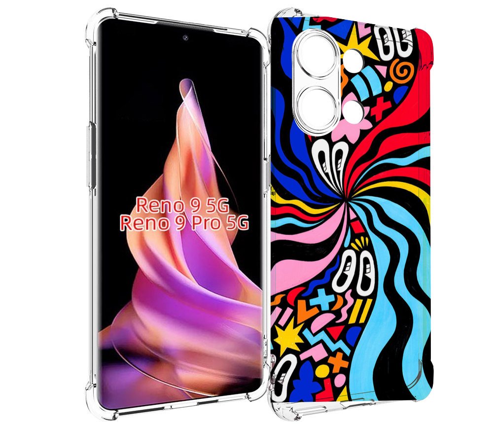 

Чехол MyPads волнистая-абстракция для Oppo Reno 9/Reno 9 Pro, Прозрачный, Tocco