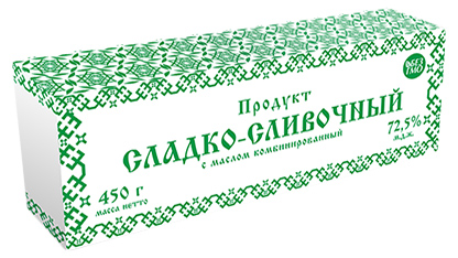 фото Продукт сладкосливочный купавушка с маслом комбинированный 72,5% сзмж 450 г