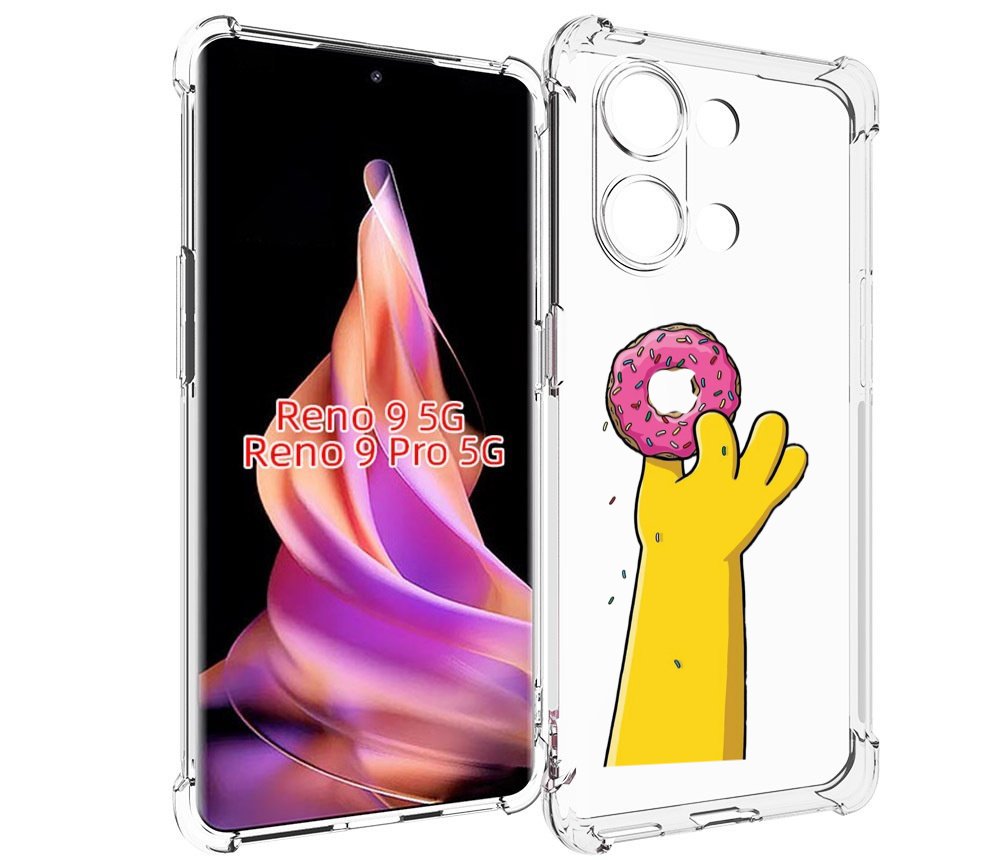 

Чехол MyPads вкусный-пончик для Oppo Reno 9/Reno 9 Pro, Прозрачный, Tocco