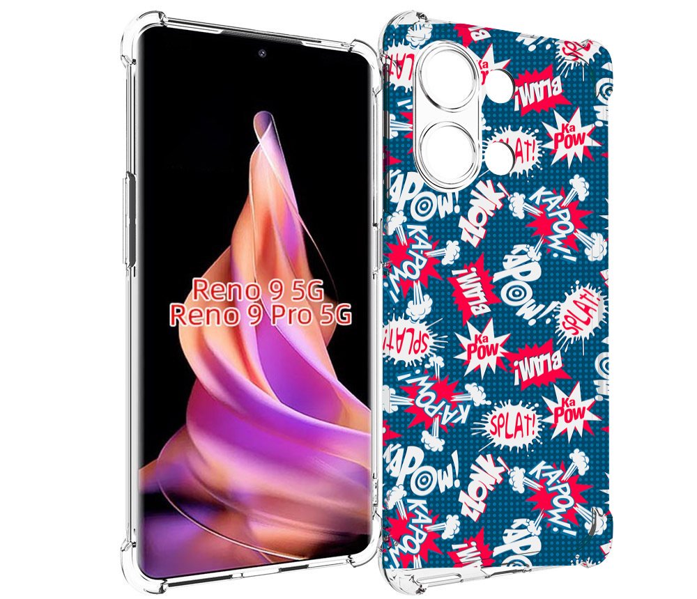 

Чехол MyPads взрывной-принт для OPPO Reno 9 / Reno 9 Pro, Прозрачный, Tocco