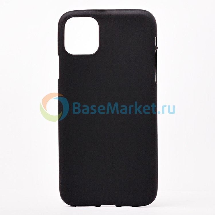 Чехол силиконовый матовый BaseMarket для Apple iPhone 11 Pro Max (черный)