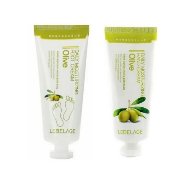

Набор кремов LBLG SET lebelage daily moisturizing olive hand cream & foot cream