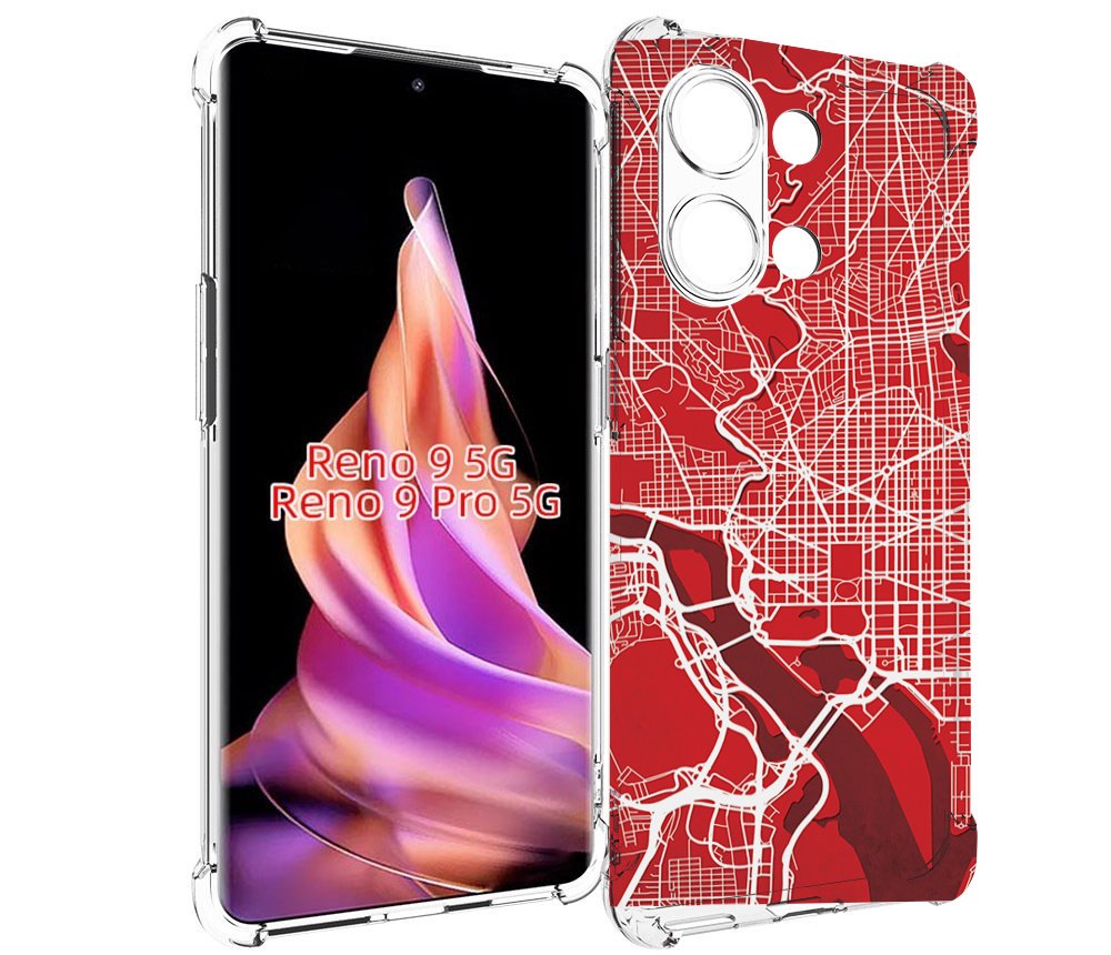 

Чехол MyPads векторная-карта для Oppo Reno 9/Reno 9 Pro, Прозрачный, Tocco