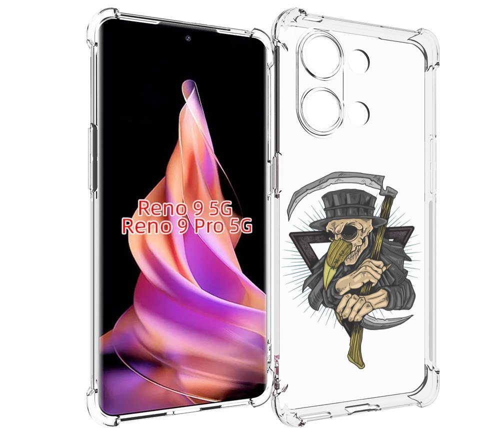 

Чехол MyPads борец-с-чумой для Oppo Reno 9/Reno 9 Pro, Прозрачный, Tocco