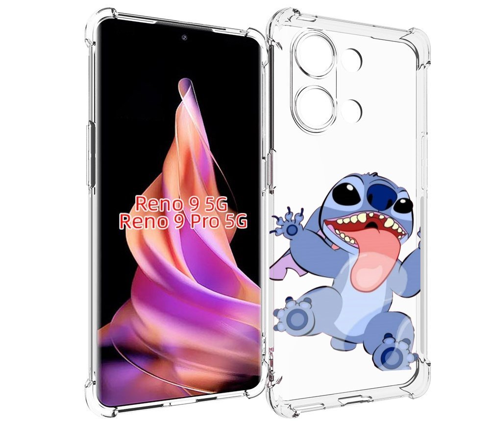 

Чехол MyPads большой-стич для Oppo Reno 9/Reno 9 Pro, Прозрачный, Tocco