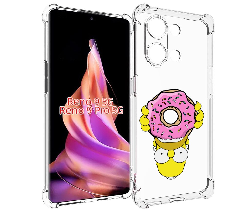 

Чехол MyPads большой-пончик для Oppo Reno 9/Reno 9 Pro, Прозрачный, Tocco