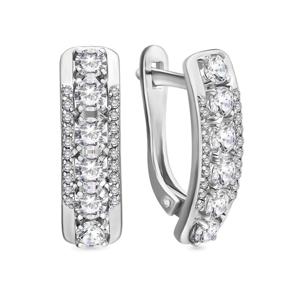 

Серьги из серебра с кристаллами cваровски 585Gold 702006190, 702006190