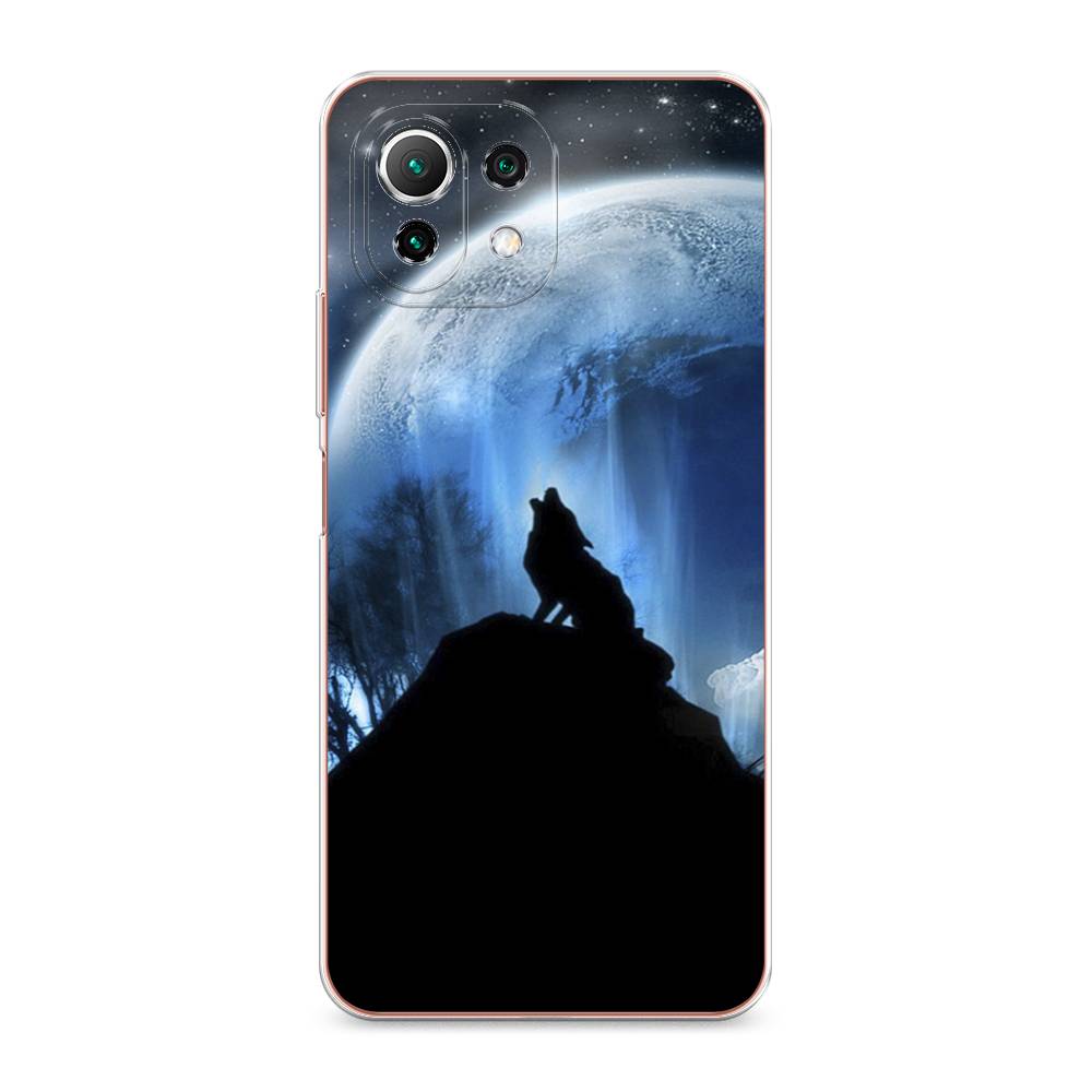 

Чехол на Xiaomi Mi 11 Lite "Волк 2", Синий;черный;белый, 311750-1