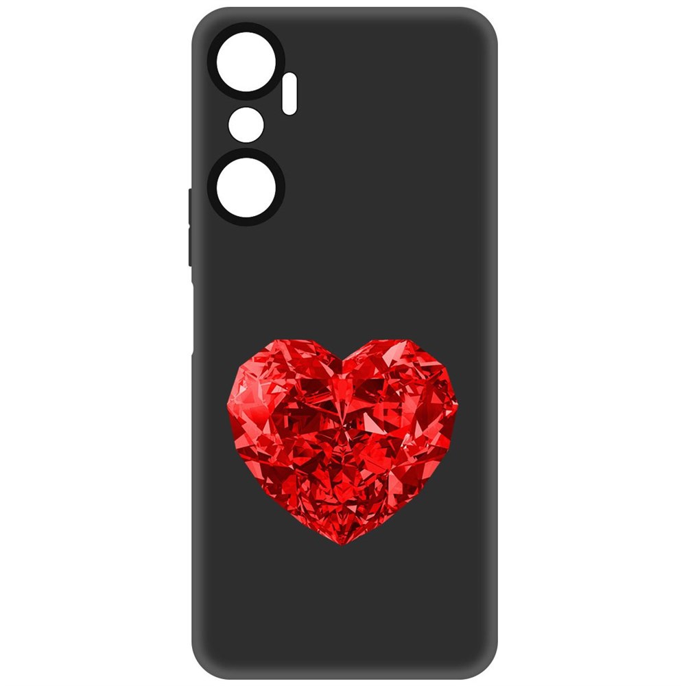 

Чехол-накладка Софт Рубиновое сердце для Infinix Hot 20, Черный