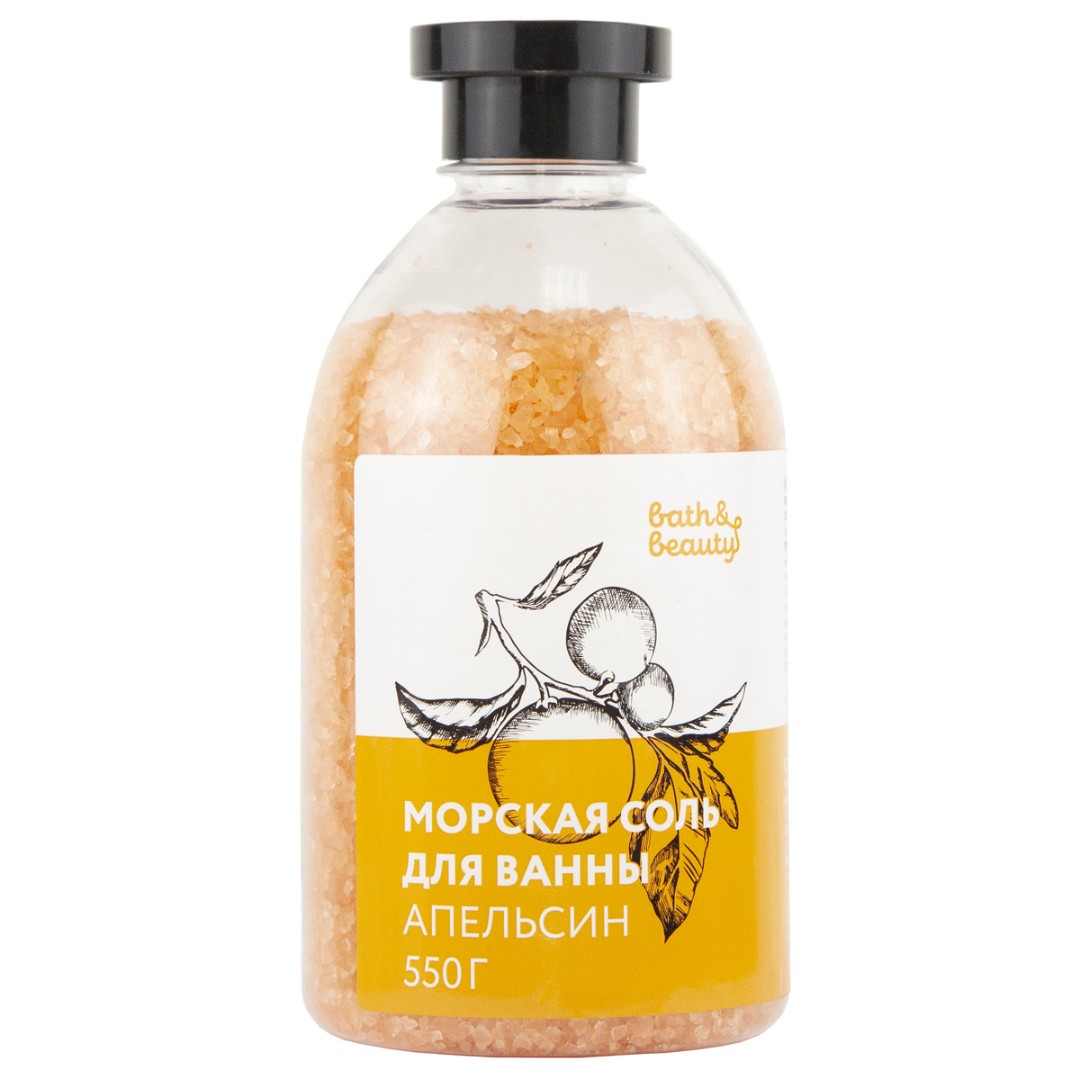 Морская соль для ванны Bath & Beauty Апельсин 550g 11-542