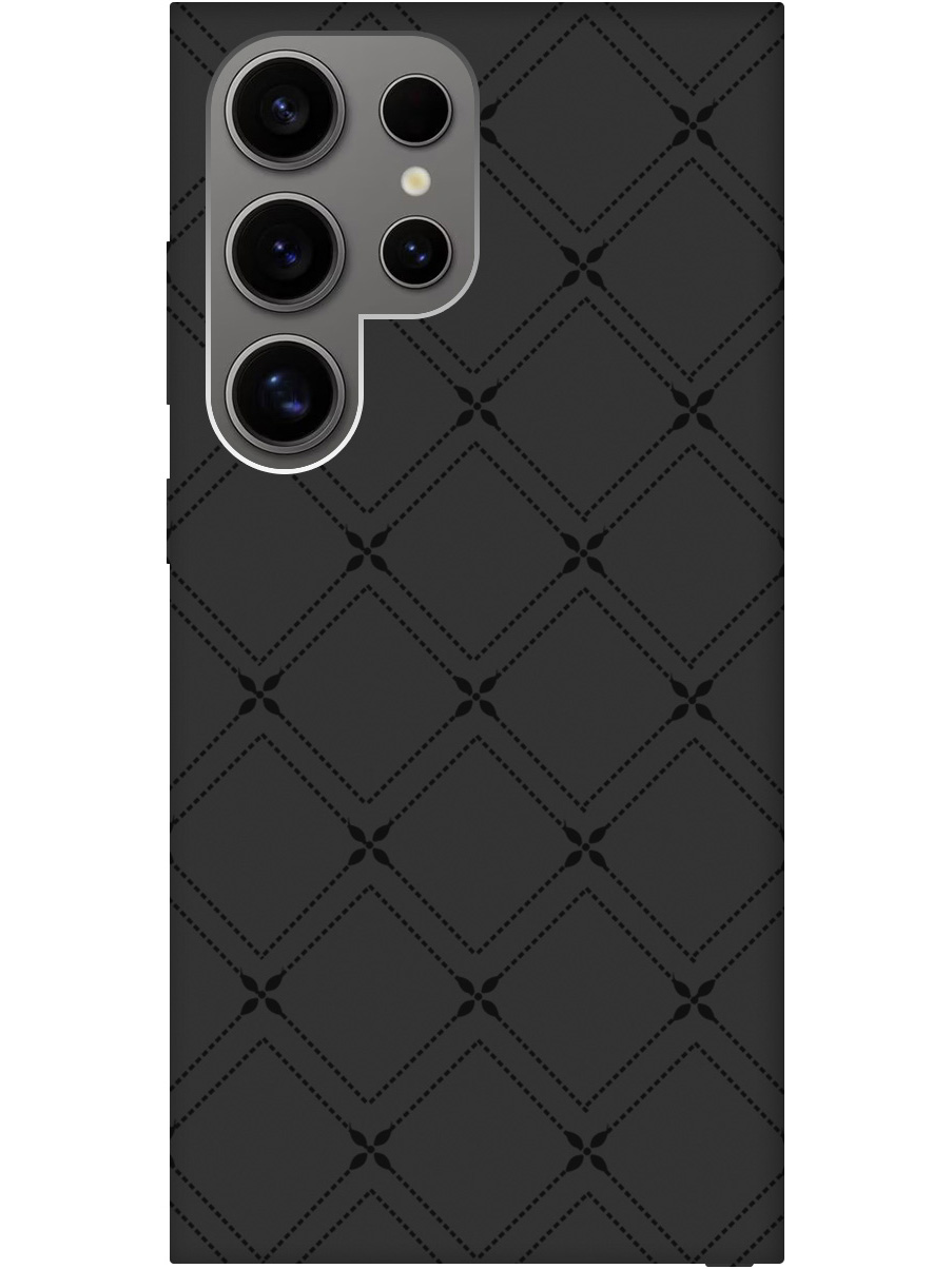 

Чехол на Samsung Galaxy S24 Ultra "Стильные линии" Soft Touch черный, 20011901