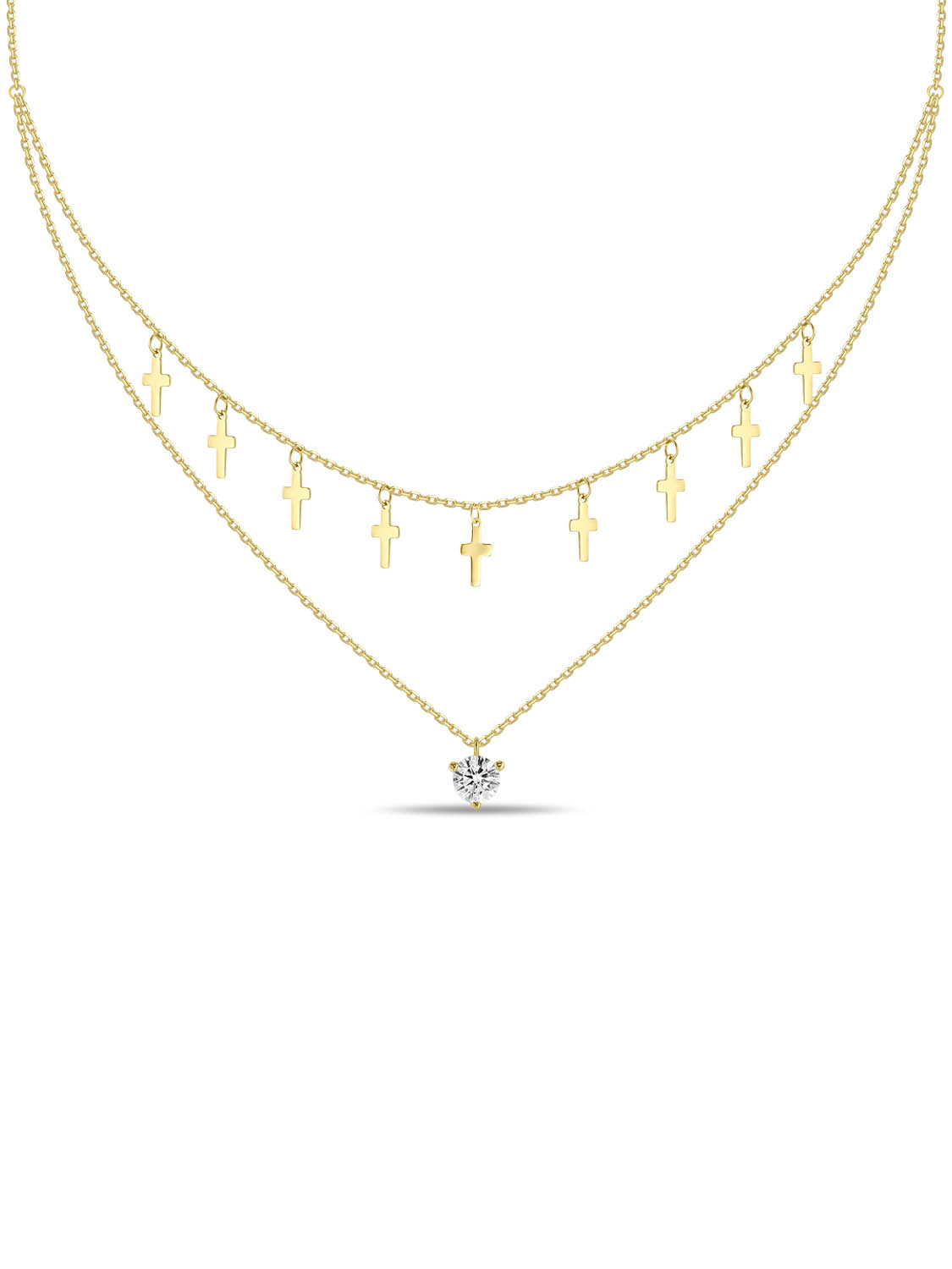 

Колье из золота 45 см MIUZ Diamonds (Московский ювелирный завод) N2042-ARB-0056-Y, фианит, N2042-ARB-0056-Y