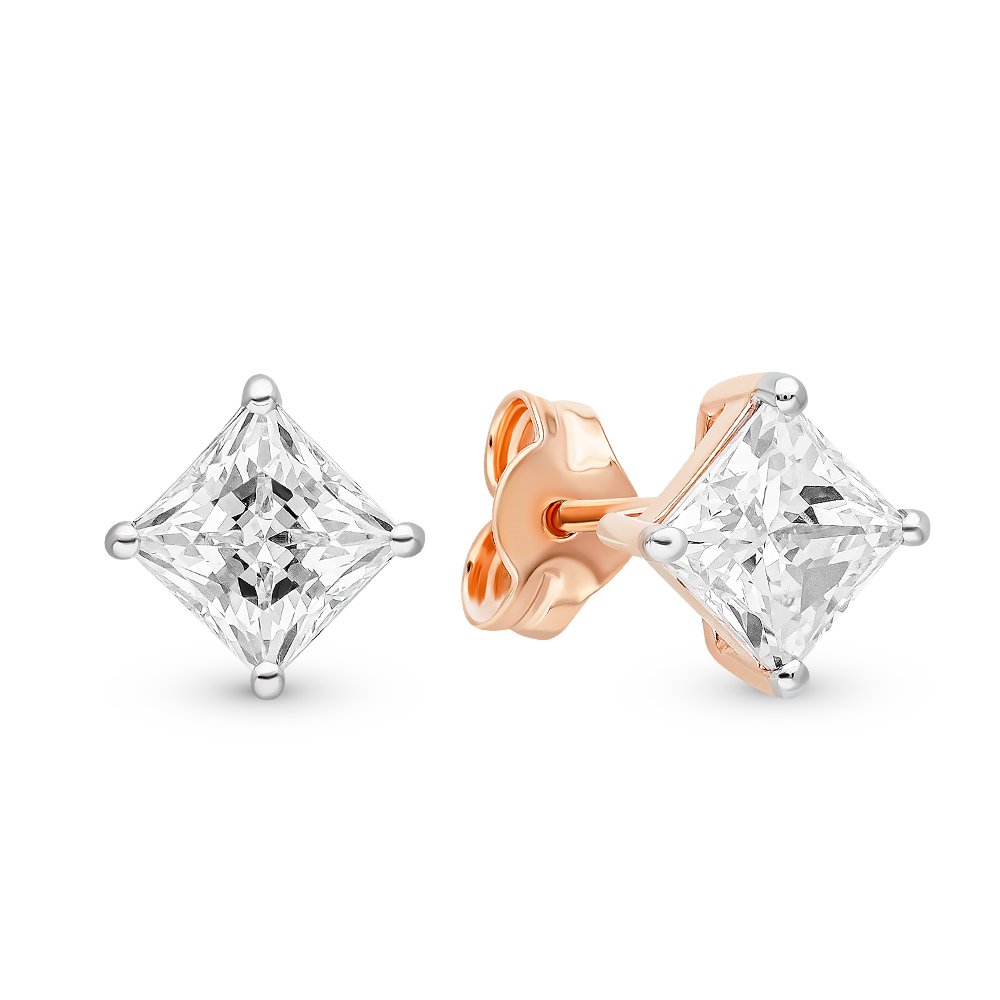 

Серьги пусеты из красного золота 585Gold 302006266, Swarovski, 302006266